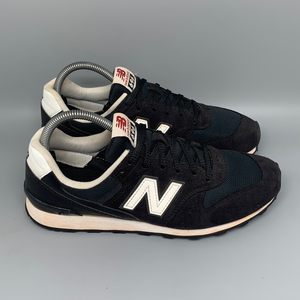 New Balance 696 Black White Classic Running Shoes WL696HR Women’s Sz 9
